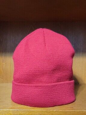 Mens Red Knit Beanie Hat - Lightweight Winter Cap